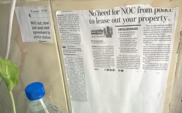 No NOC notice at police station